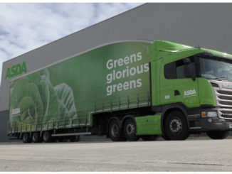 Asda Scania with Cartwright double deck trailer