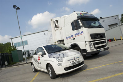 Fowler Welch vechile with Winterbotham's Uneartherd branded Fiat